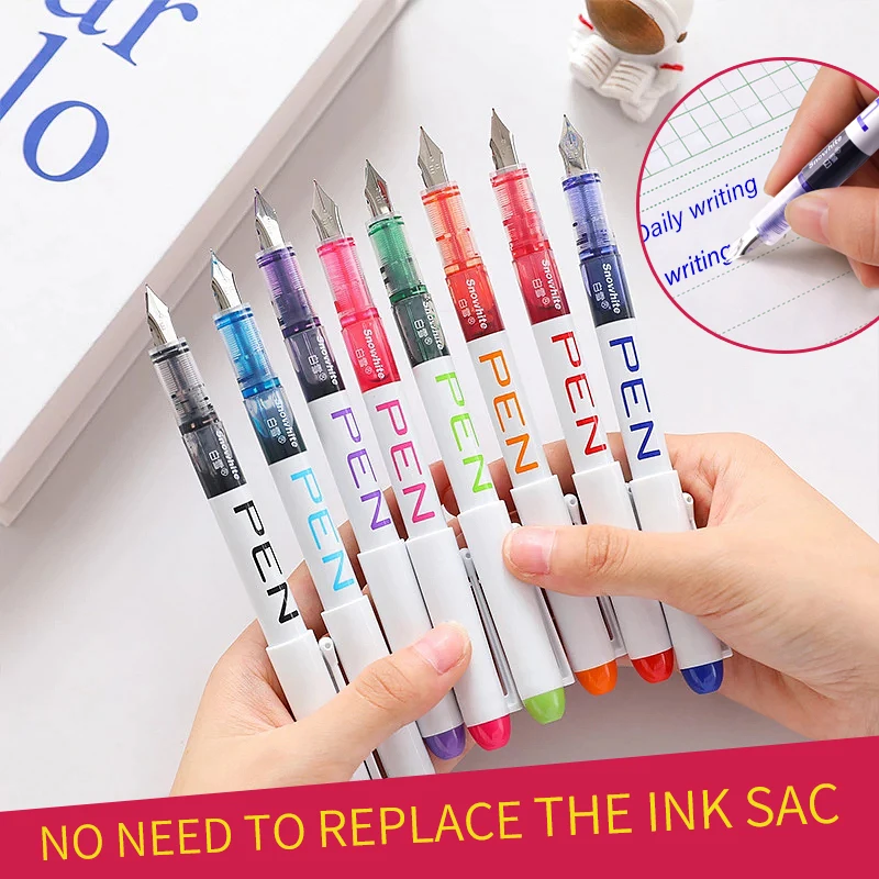 0.38/0.5Mm Bút Máy Viết Mực Lớn Officeschool Tiếp Liệu 8 Màu 2022 Đồ Kawaii Tặng Thời Trang EF F Ngòi Bút 03967