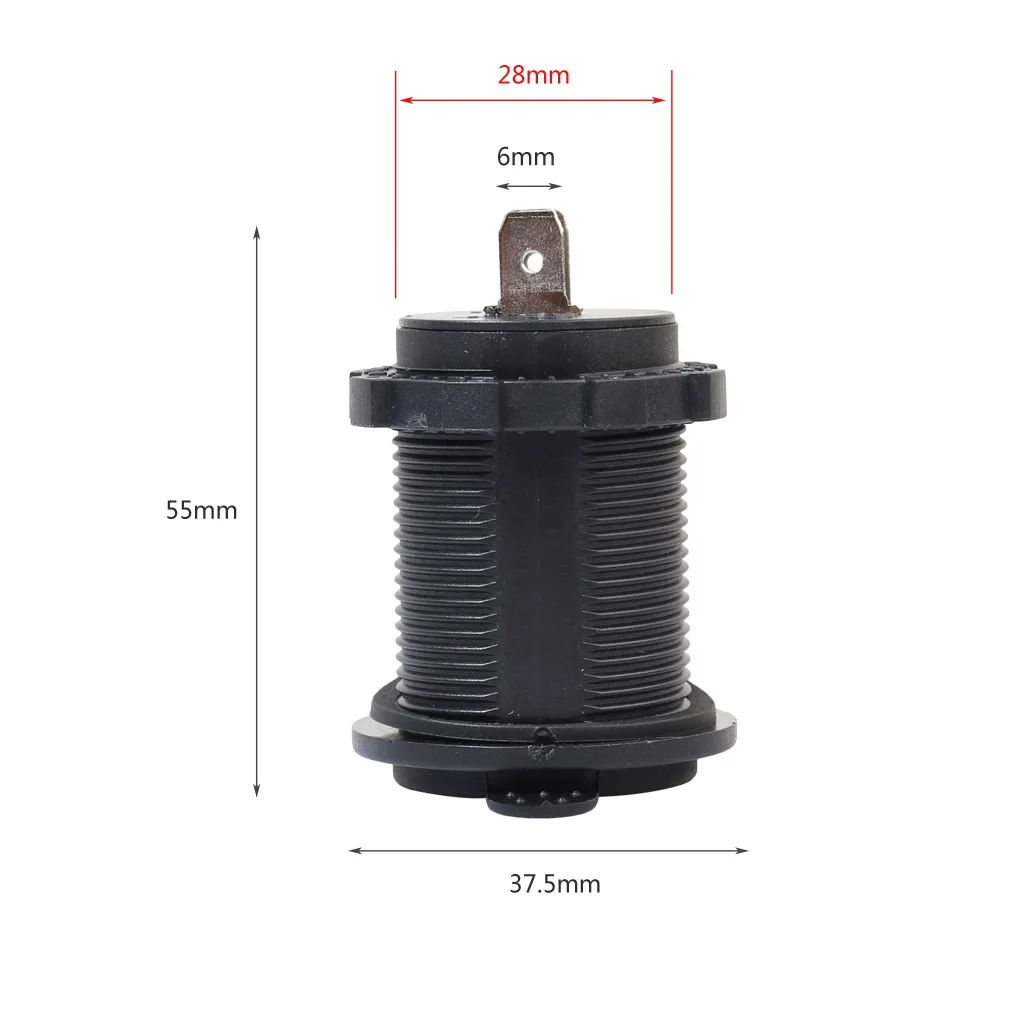 10 Uds enchufe de encendedor de cigarrillos 12V motocicleta coche Auto barco Tractor potencia impermeable toma de corriente enchufe negro