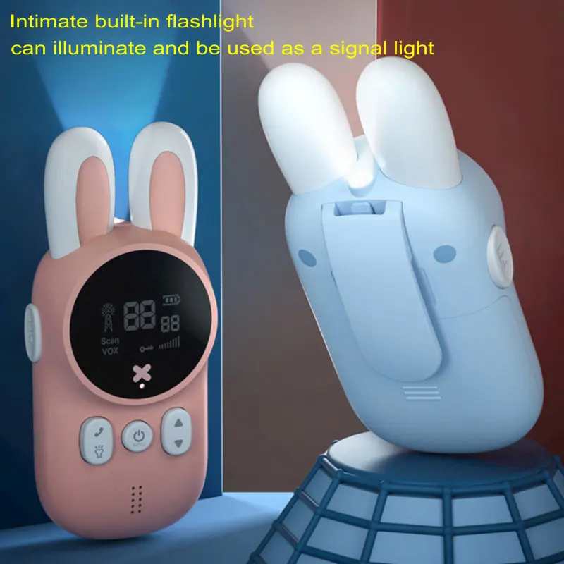Walkie Talkie de 2 piezas para niños, receptor de Radio, regalo de cumpleaños, juguetes para niños y niñas