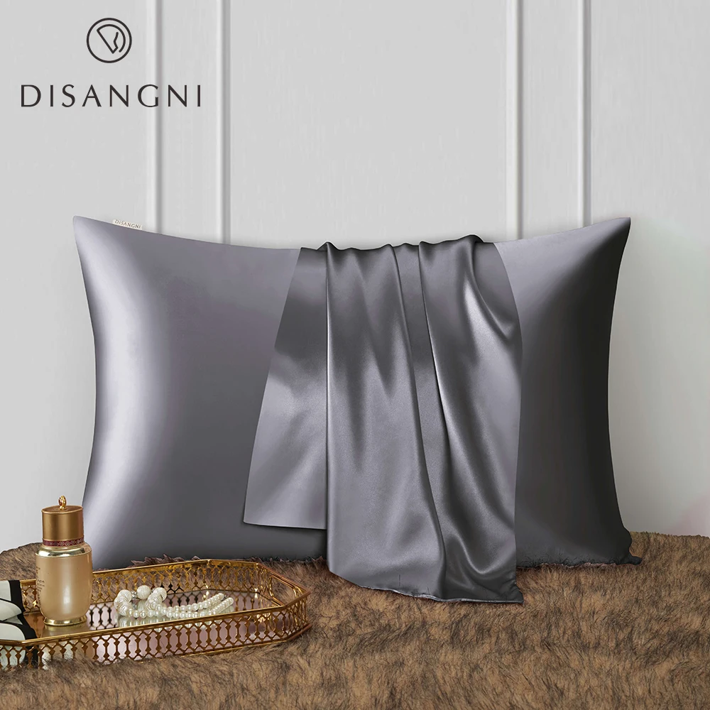 DISANGNI 22 Mummi 100% Dâu Tằm Tơ Lụa Áo Gối, Cho Mái Tóc Và Làn Da, 2 Mặt Lụa Kiểu Khóa Kéo, 1 Máy Tính