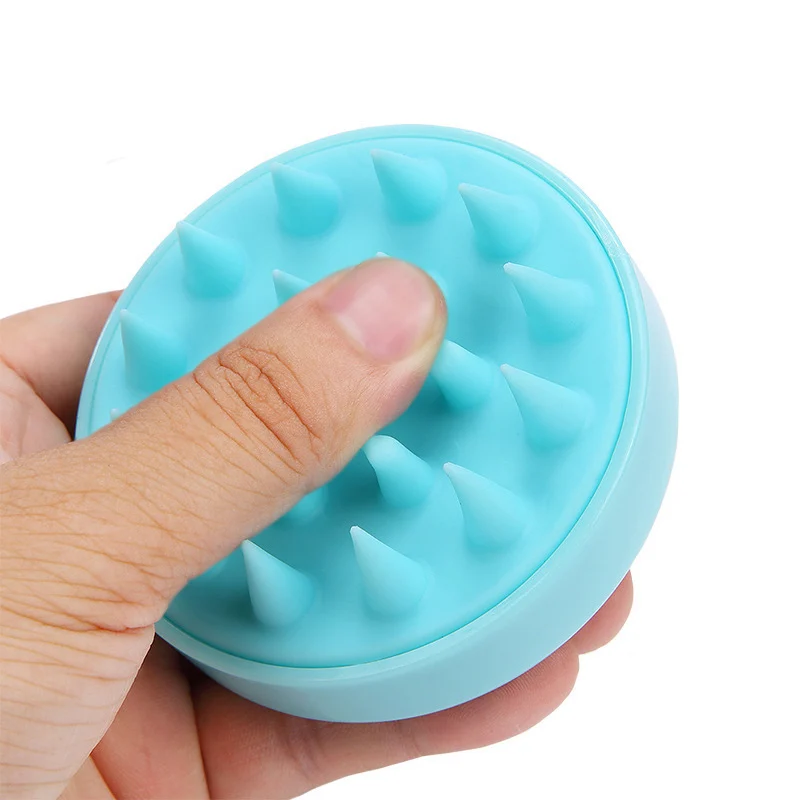 เครื่องมือนวดศีรษะซิลิโคนผมแปรงนวดหนังศีรษะหวีแชมพูผมซักผ้าหวี Magic Handle แปรงแปรงนวดสปา
