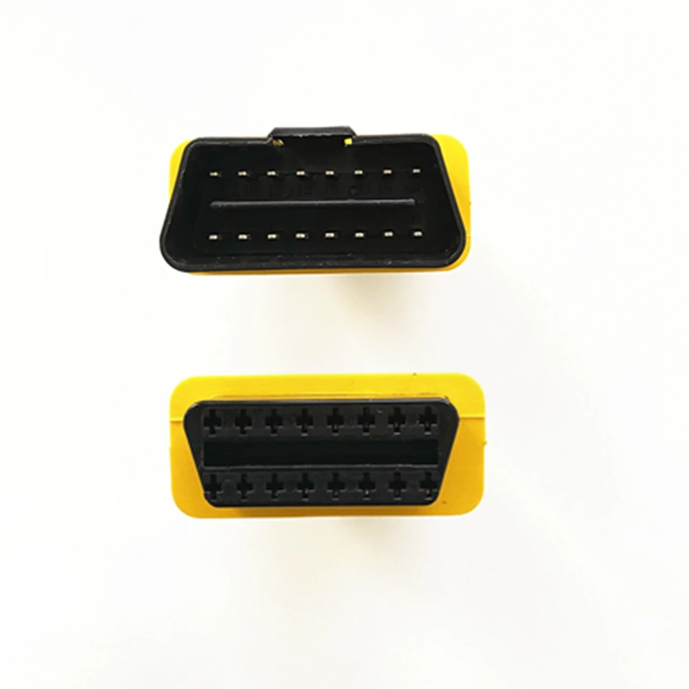 Cabo de extensão obd2 para carro obd2, 16 pinos macho para fêmea, cabo de extensão, cabo amarelo, adaptador de interface de diagnóstico obd2
