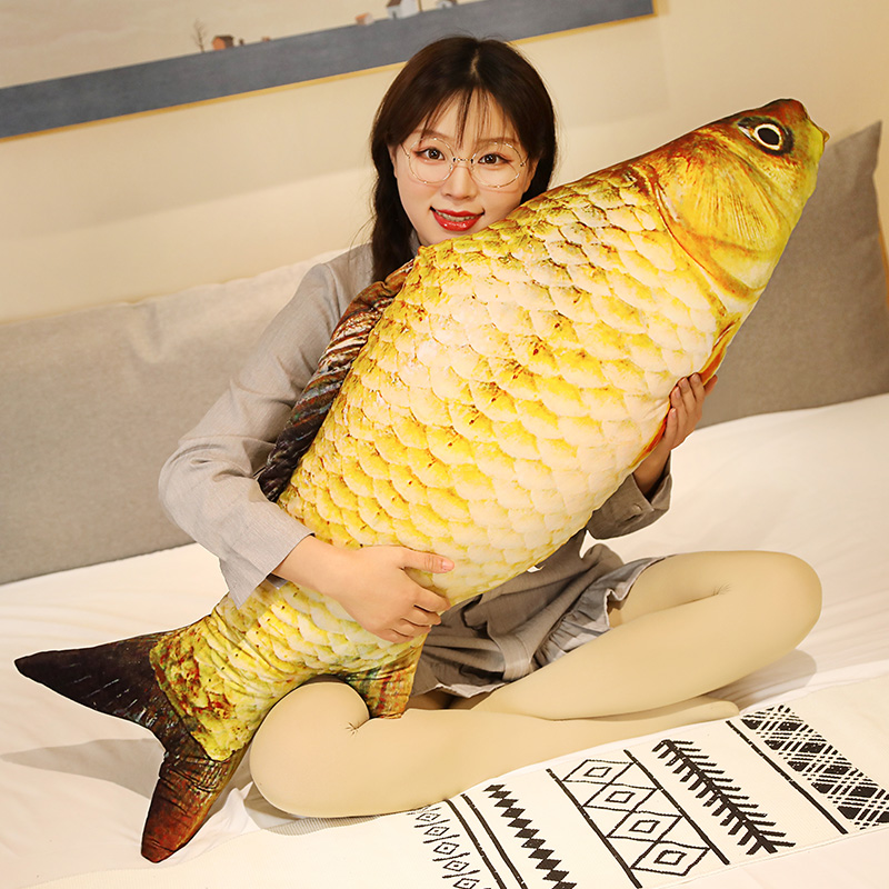 30-80cm 3D Simulation Gold Fish Plush Toys Stuffed Soft Animal Carp Plush Pillow Creative Sofa Pillow Cushion Gift