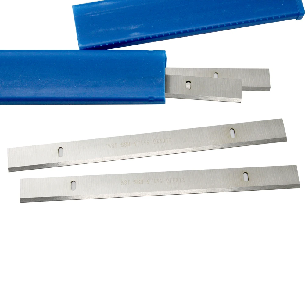 P 2 pary ostrzy do strugarek do drewna o grubości 8 cali i grubości 210 mm z HSS 210 x 16,5 x 1,5 mm do Einhell TH-SP 204 TC-SP 204 ERBAUER 052