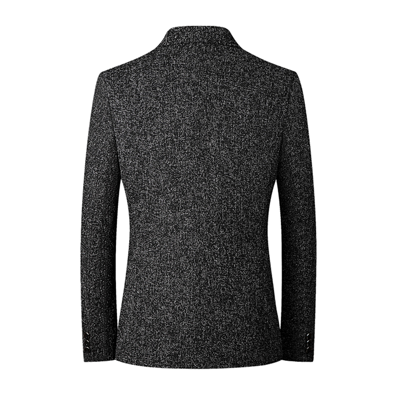 ブラックメンズビジネススーツジャケット、ファッショナブルなスリムメンズコート、コスチュームオムシングルブレストVネックブレザー、Masculino