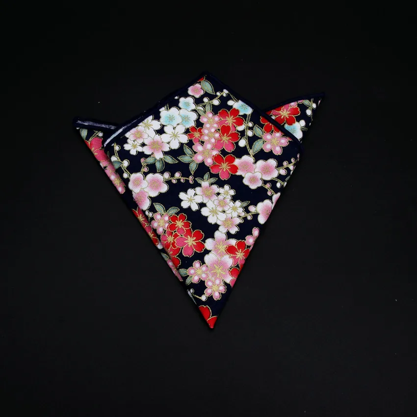 Pañuelo de algodón con estampado de pájaros, flores, estrellas, hojas, 24x24cm, toalla informal, novedad de 2020