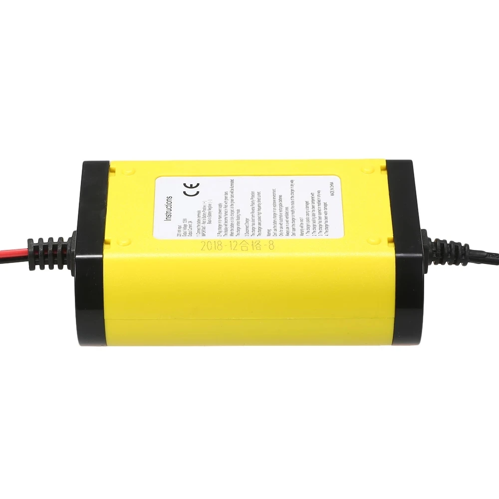 12V 2A Full Automatic Car Battery Charger With Digital LCD Display Fast Charge 3 Stages For Dry Wet Lead Acid AGM GEL Battery