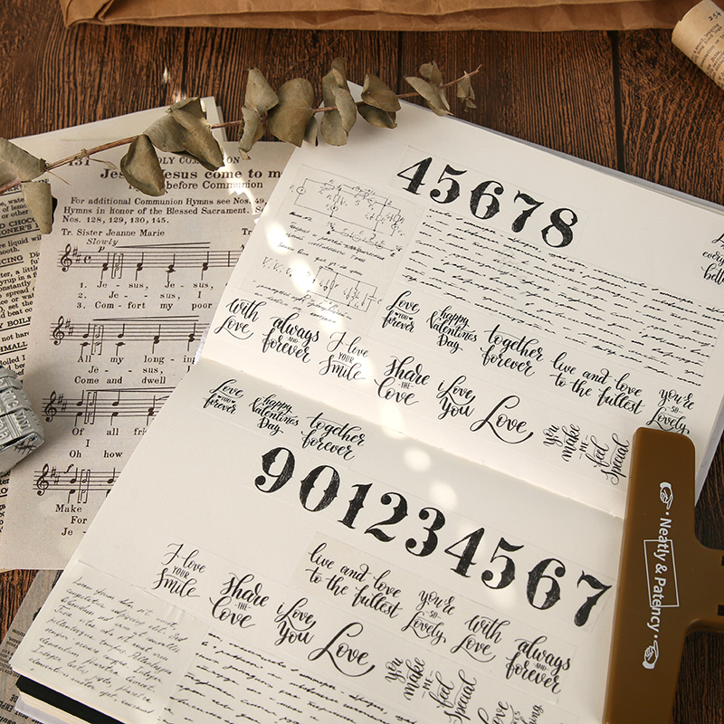 危険-ヴィンテージ和紙テープ,11デザイン,スクラップブッキングや学用品の装飾,創造的な文房具