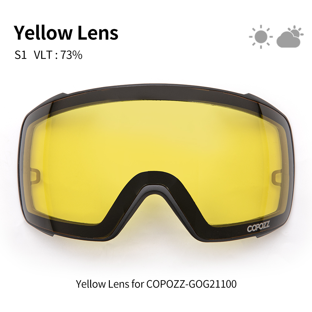 Copozz gafas de esquí polarizadas magnéticas antivaho invierno doble capa protección UV400 hombres gafas de esquí gafas con estuche para gafas