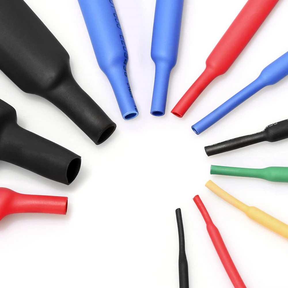 164 Set Polyolefin Bị Thu Hẹp Các Loại Nhiệt Ống Dây Cáp Cách Nhiệt Sleeving Ống Bộ