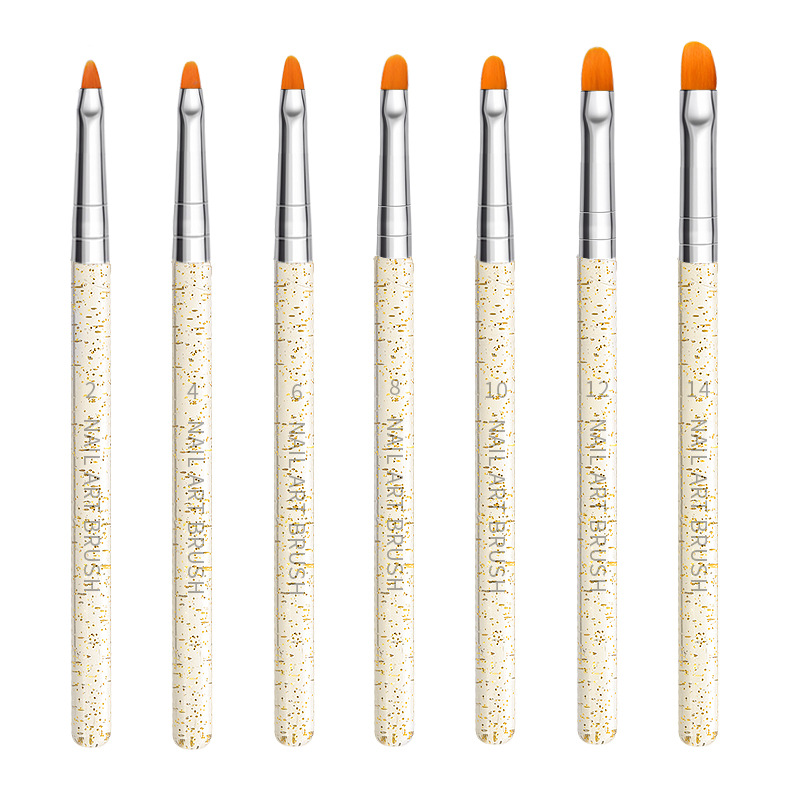 Cepillo de uñas para manicura, cepillo de Gel para decoración de uñas, 15 unids/set, cepillo de uñas, polvo líquido acrílico, cepillo de Gel para tallar