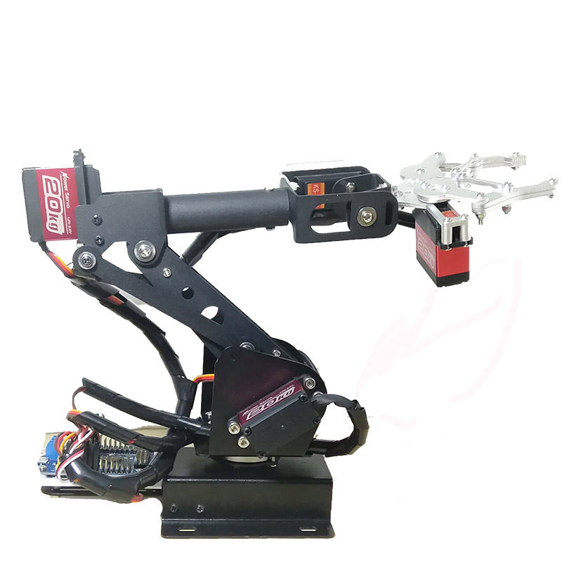 Günstiger zusammengebauter Arduino 6-DOP-Roboterarm mit digitalem Servos-Greifer-Klauenmanipulator für STM32/51 Teaching Robotic Kit