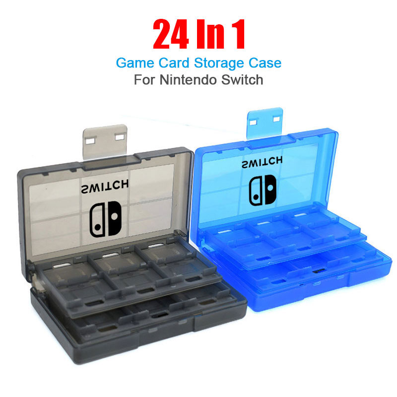 Có Logo 24 In 1 Trò Chơi Thẻ Cứng Dành Cho Máy Nintendo Switch Oled Lưu Trữ Di Động Hộp Ns Lite Ốp Bảo Vệ phụ Kiện Du Lịch