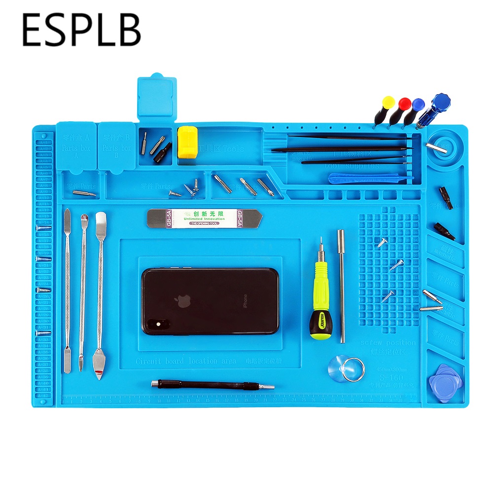 Almofada de reparo isolamento resistente ao calor estação de solda silicone esteira de trabalho plataforma de mesa para estação de solda bga
