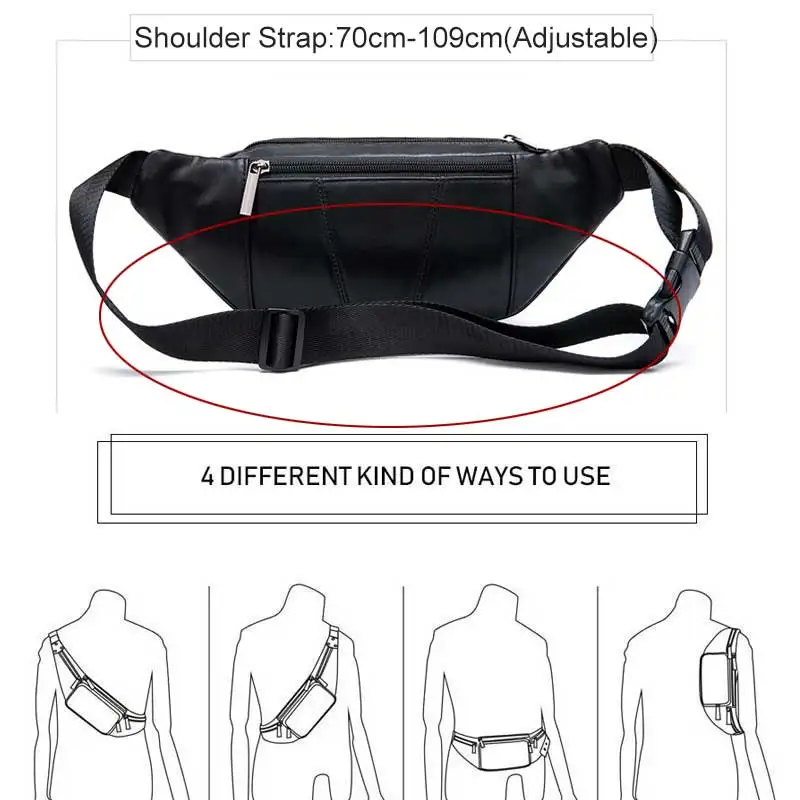 Riñonera MVA para hombre, riñonera con cinturón, riñonera de cuero genuino de oveja para hombre/mujer, riñonera con cinturón, riñonera para hombre 8879