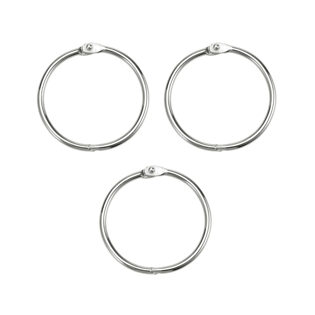 100Pcs Lose-Blatt Binde Ringe DIY Öffnen Binde Hoops Bindung Ringe (Innen Durchmesser 25mm Außen Durchmesser 30mm)