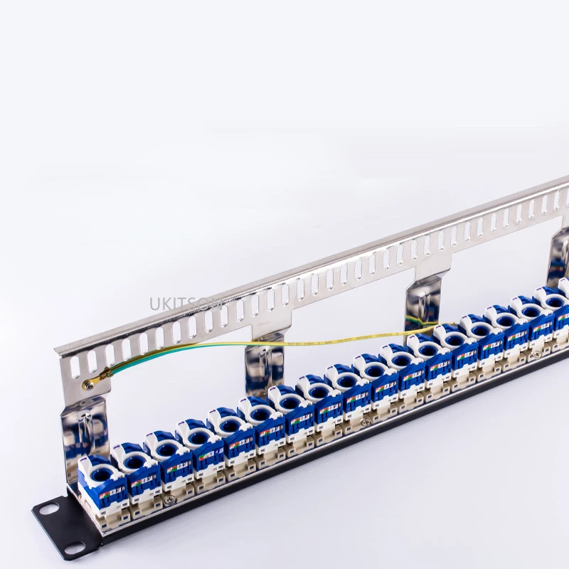Патч-панель без инструментов с 24 вилками, разъем модуля RJ45 Keystone Jack CAT6, для 19 дюймового кронштейна в стойку для подключения к Интернету