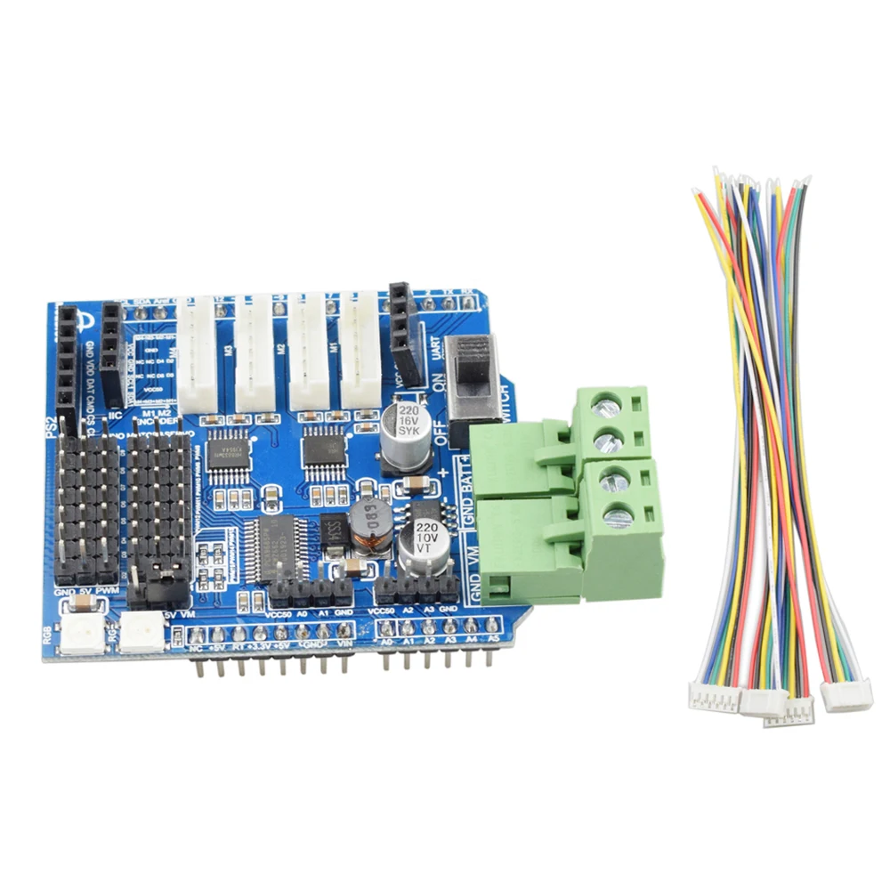 6-12V 4 Kênh Motor Driver Shield Ban Cho Arduino UNO R3 Mecanum Bánh Xe Robot Xe Khung Gầm Xe Tăng cho TT Động Cơ Động Cơ DC