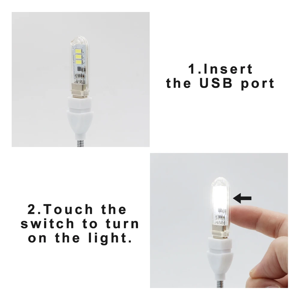 Công Tắc Cảm Ứng DC5V Led USB Mini Sách 1.5W Đèn LED Để Bàn Đèn Đọc Sách Đỏ Xanh Dương Xanh Trắng Di Động Linh Hoạt đèn Led USB Đèn Chiếu Sáng Ban Đêm