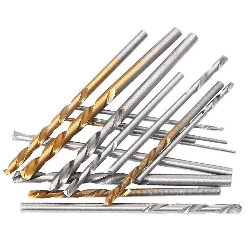 Высокоскоростное сверло с титановым покрытием, 10/25/50 шт., фреза для спирального сверления, 1/1,5/2/2,5/3 мм