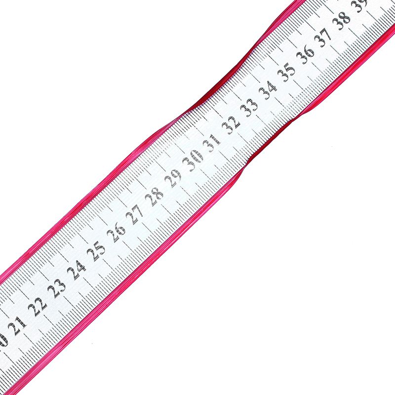 ステンレススチール両面測定ストレートエッジ定規60センチメートル/24 "、シルバー