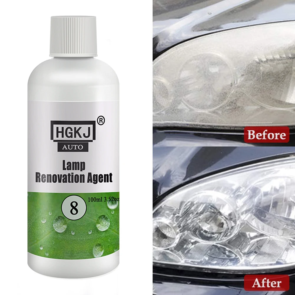 HGKJ 8 Đèn Đổi Mới Đại Lý Tự Động Đèn Pha Đèn Pha Ba Lan Phục Hồi Bộ Bảo Vệ Lâu Dài Oxy Hóa Chất Lỏng Cho Xe Ô Tô