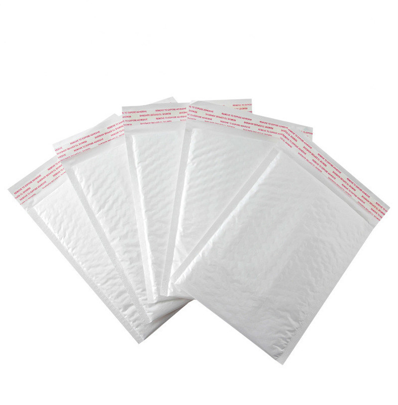10 Buah Plastik Putih Busa Tas Amplop Mailer Empuk Pengiriman Amplop dengan Gelembung Tas Surat Hadiah Bungkus Tas Kemasan 11*11Cm