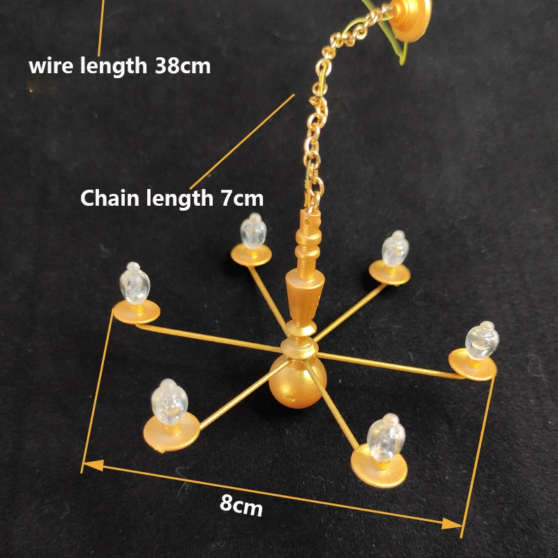 1/25 Mô Hình Quy Mô Led Ốp Trần Nhà Búp Bê Đồ Nội Thất Đèn Chùm 3V Ánh Sáng Cát Bàn Tự Làm Chất Liệu Thu Nhỏ Phụ Kiện Trẻ Em Đồ Chơi