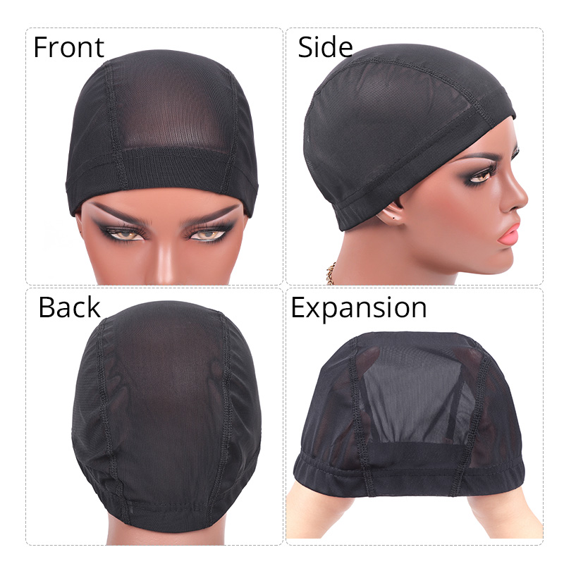Nunify s/m/l elastano malha cúpula peruca boné mais fácil costurar no cabelo elástico tecelagem boné tecelagem peruca boné redes de cabelo extensíveis