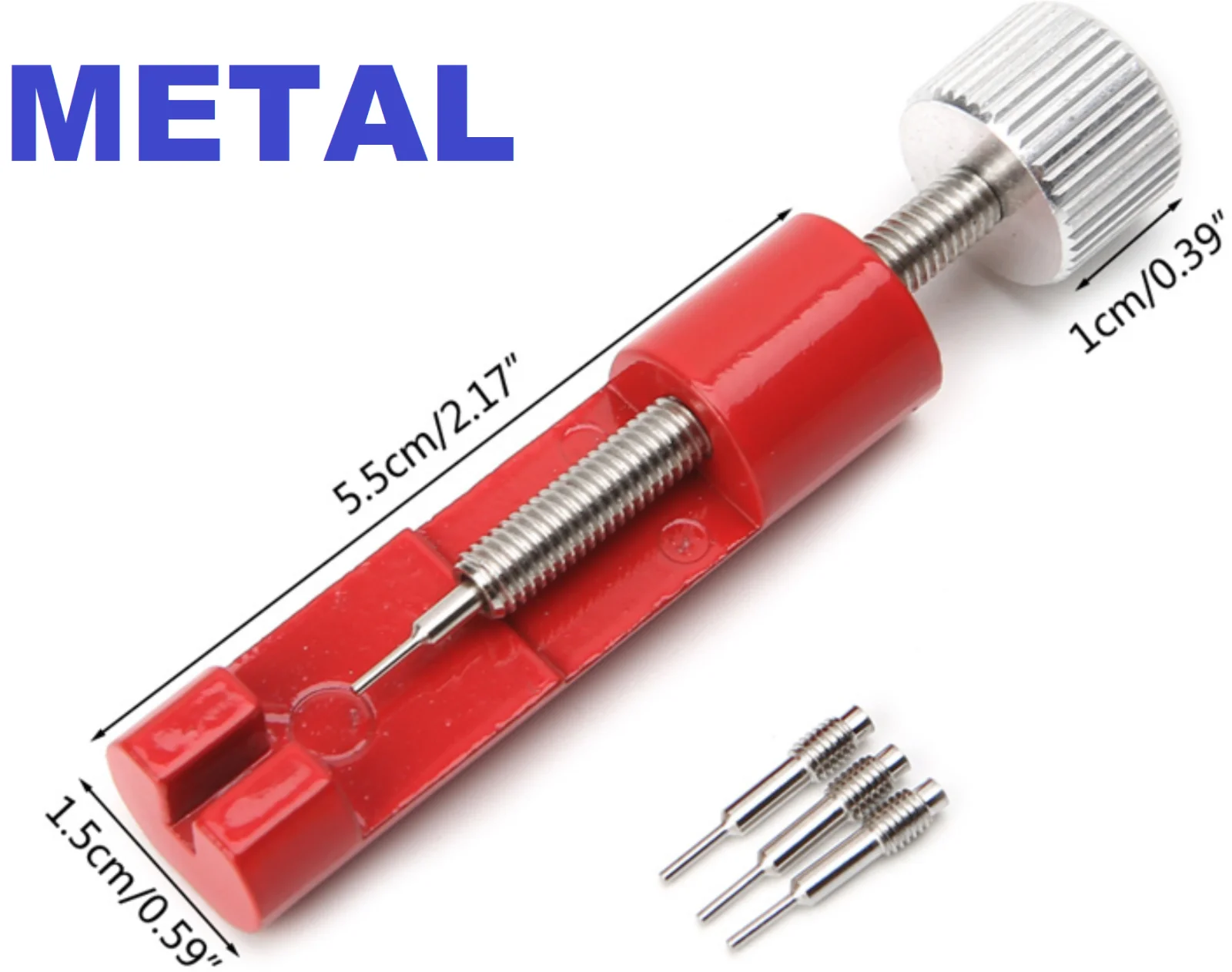 Kit de herramientas de reparación removedor de pasadores de enlace de pulsera de correa de reloj ajustador de Metal rojo rojo Rojo