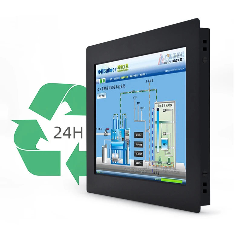 Mini tableta PC Industrial para colgar en la pared, carcasa de pasta de 19 pulgadas, con Intel Core i3 4120U Win 10 Pro, PC AIO táctil resistivo