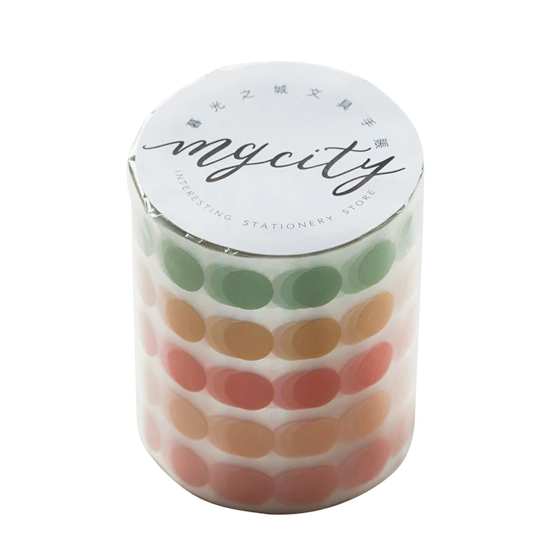 Yoofun 5*300 ซม.จุดสีตกแต่งกาว Washi เทปกาวเทป DIY Scrapbooking สติกเกอร์ป้ายเครื่องเขียนญี่ปุ่น