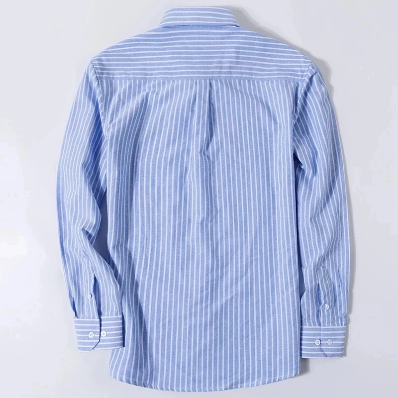 S-7XL 남성용 플러스 사이즈 100% 면 옥스포드 셔츠, 긴팔 캐주얼 슬림핏 드레스 셔츠, 남성 비즈니스 셔츠 상의, 신제품