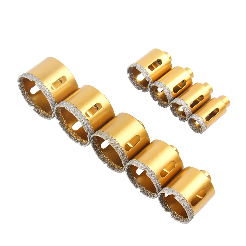 Miễn Phí Vận Chuyển 6-65Mm 1 M10 Ren Khô Hút Chân Không Chia Lửa Bằng Đồng Nguyên Kim Cương Khoan Core Bit Gạch Ceramic Lỗ thấy Đá Cẩm Thạch Đông Ninh Khoan