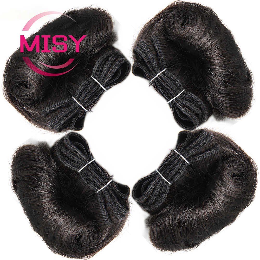 Cabelo curto encaracolado tecer pacotes ombre colorido 100% cabelo humano brasileiro 4 pacotes extensões de cabelo misy barato preço de atacado