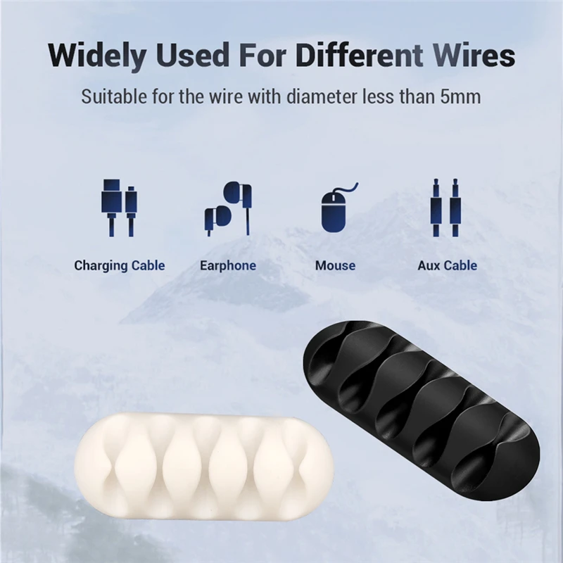 Ốp Cáp USB Tổ Chức Cáp Cuốn Gọn Để Bàn Ngăn Nắp Quản Lý Kẹp Giữ Cáp Cho Chuột Dây Tai Nghe Người Tổ Chức