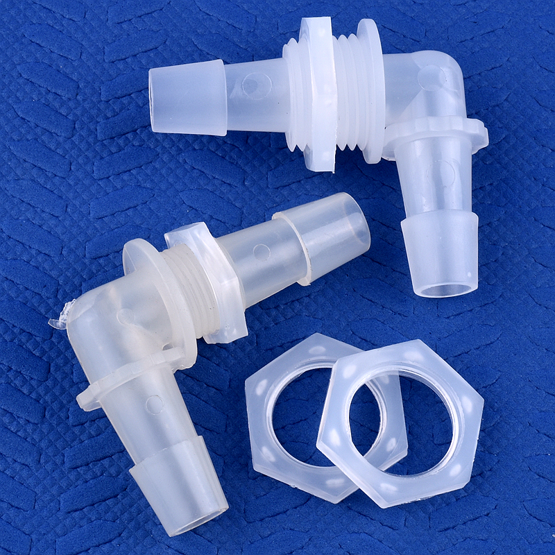 5 ~ 200 Chiếc M6 ~ G1/2 Đến 2.4-11.1Mm PP Chùa Khuỷu Tay Kết Nối Lục Giác Đai Ốc bể Cá Bơm Không Khí Vòi Khớp Ống Tưới Phụ Kiện