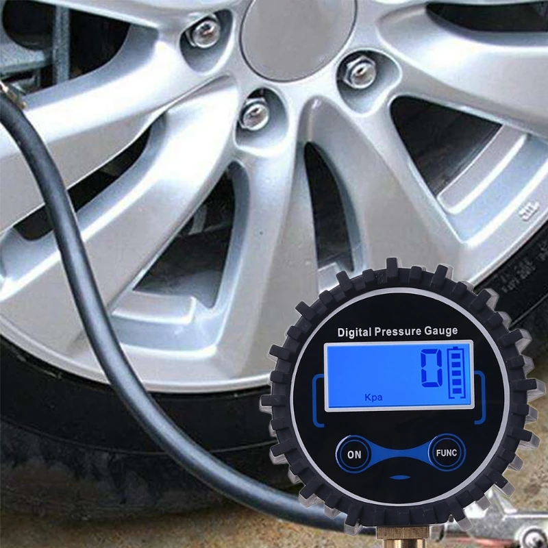 Kỹ Thuật Số Lốp Đồng Hồ Đo Áp Lực Khí Với Nhanh Kẹp Không Chuck Áp Dụng Cụ Thử Cho Ô Tô Xe Máy Xe Đạp RV A0KF