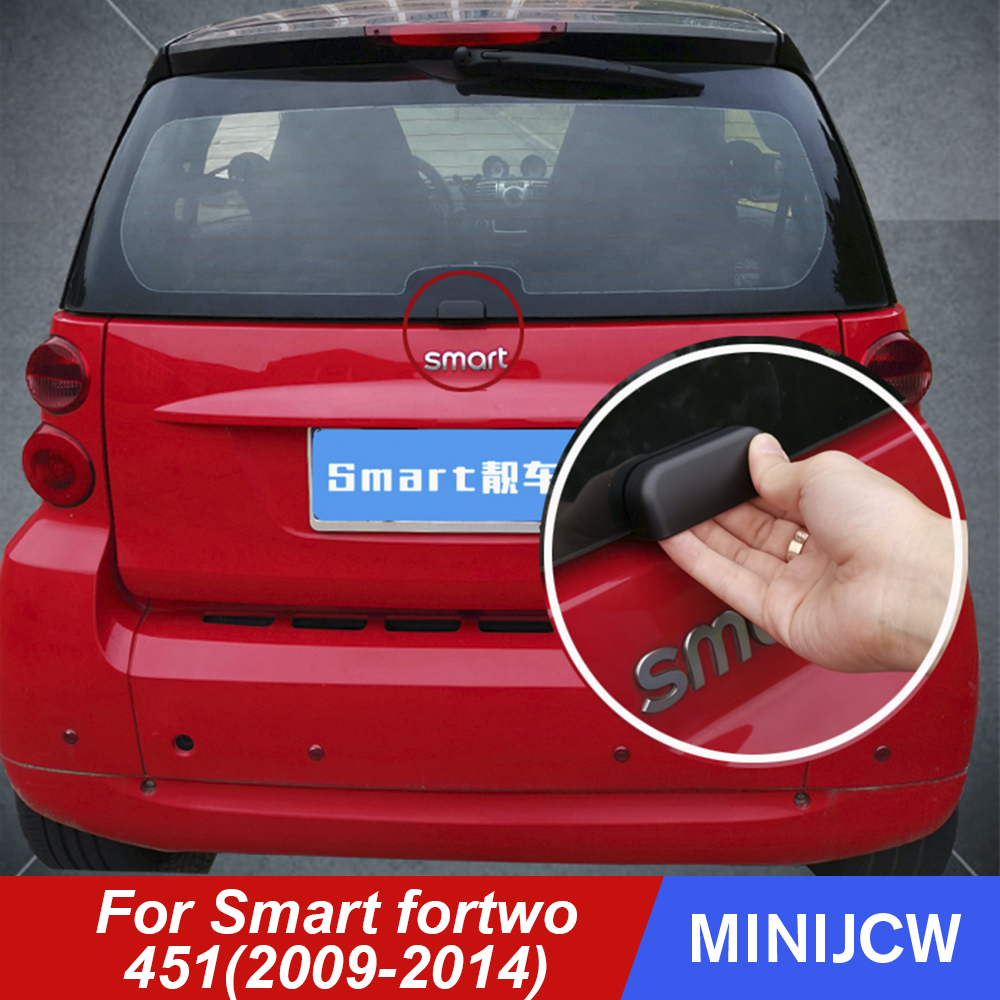 รถกันชนด้านหลังTrunkประตูสติกเกอร์เสริมลูกบิดตกแต่งภายนอกสําหรับเก่าSmart Fortwo 451 รถอุปกรณ์เสริม