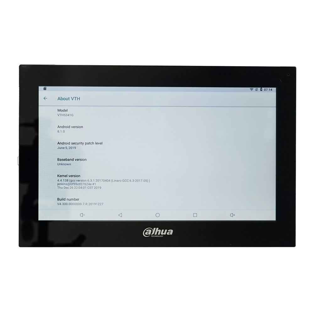 Dahua VTH5341G-W Poe (802.11af) Android 10-Zoll-Digital-Innenmonitor, Video-Intercom-Monitor, kabel gebundener Türklingel monitor