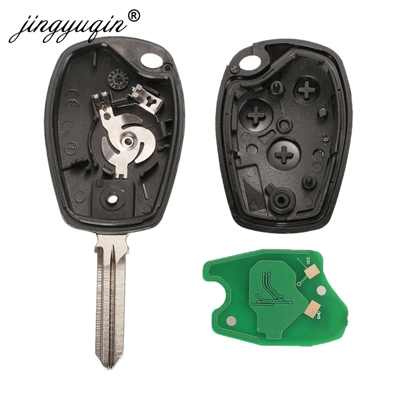 Jingyuqin 2BTN Remote Key für Renault Duster Modus Clio 3 Twingo DACIA Logan Sandero Kangoo 433 MHz PCF7947 PCF7947 PCF7952E Chip