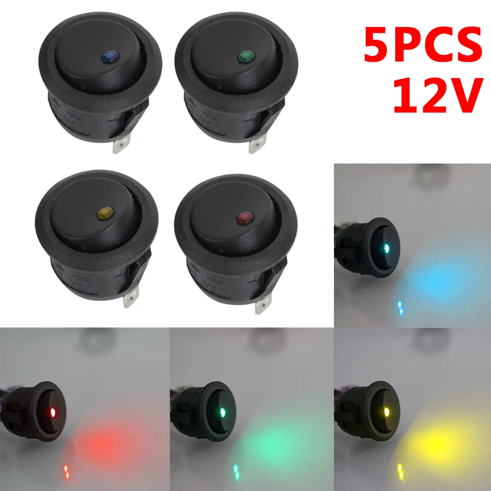 12v luzes led interruptor de alternância botões botão liga/desliga mestre caminhão reboque caravana rv acessórios automotivos do carro universal 5 peças