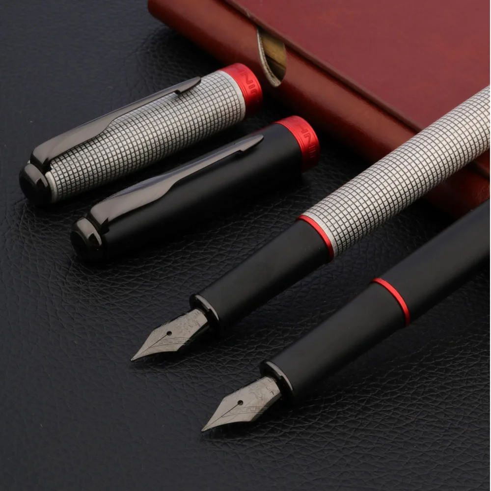 Sang Trọng JINHAO 75 Bút Máy Ca Rô Lấy Tro Lông Mũi Tên Thép Vonfram Đen Ngòi Cổ Điển Mực In Văn Phòng HỌC TẬP BÚT