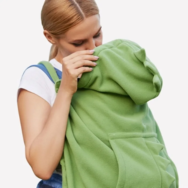 Funda multifuncional para portabebés con capucha, capa de dibujos animados, a prueba de viento, gruesa, para cochecito de bebé recién nacido, mochilas envolventes