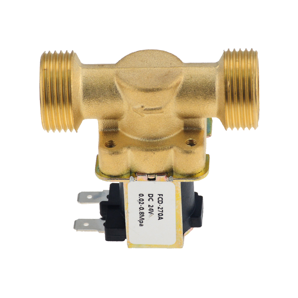 3/4 "1/2" 24V DC AC 220V DC12V válvula magnética solenoide eléctrica normalmente cerrada de latón para control de agua