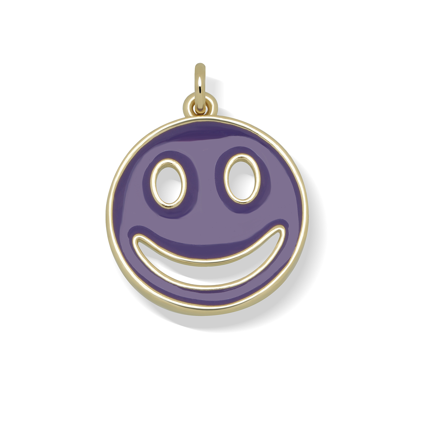 Sepuluh Warna Lapis Emas Kuningan Smilling Wajah Tertawa Enamel Liontin Jimat untuk Hip Hop Boho Kalung Raja DIY Perhiasan Temuan Hadiah