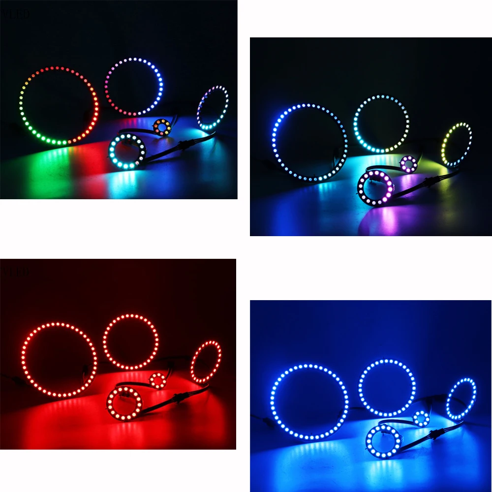 WS2812b Vòng Led Addressable 8/16/24/35/45 Đèn Led 5050 RGB Led Diode Nhẫn Màu IC Tích LED