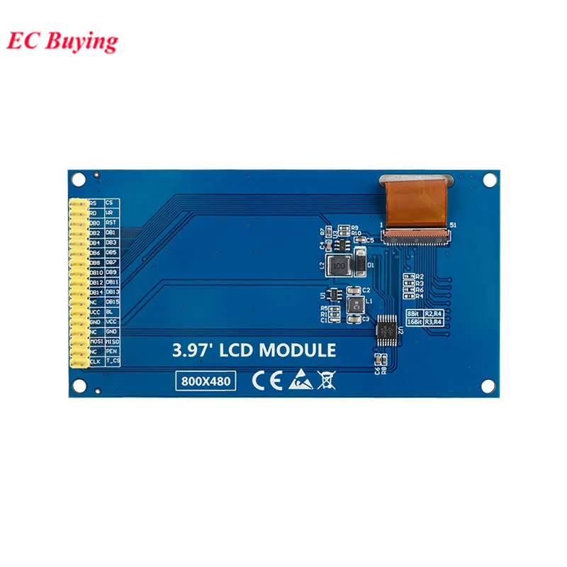3.97 Polegada tft lcd 3.97 "display ips resistência módulo de tela toque visão completa hd 800*480 c51 stm32 driver nt35510 diy para arduino