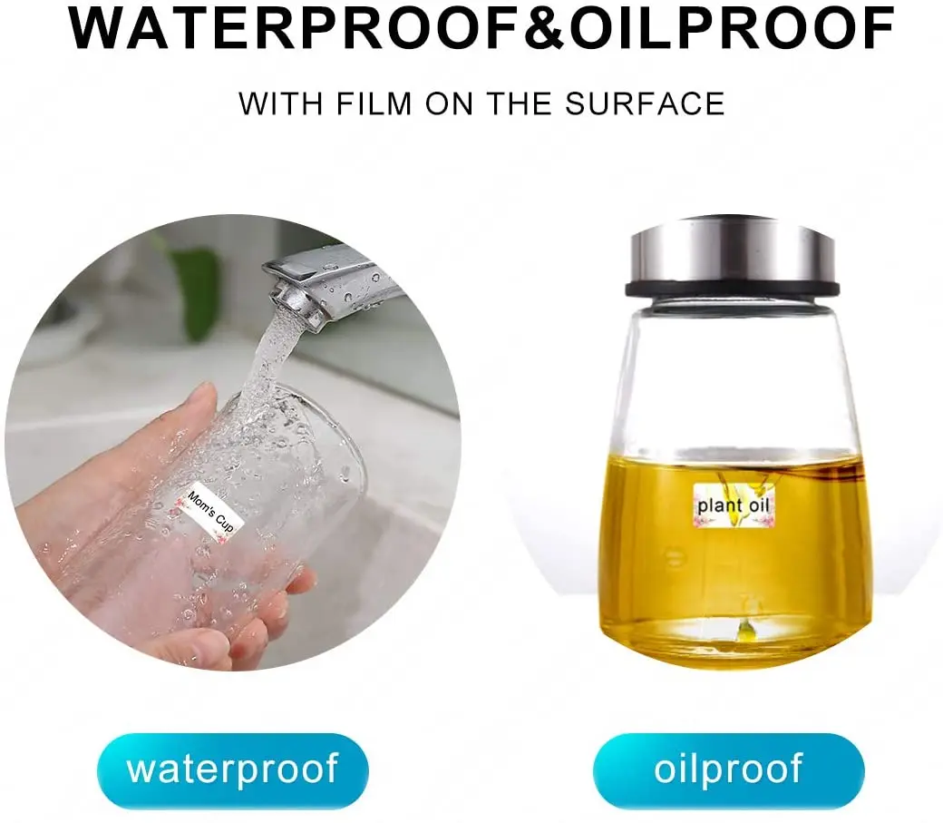 Etichetta per stampa Niimbot D11 supermercato impermeabile anti-olio etichetta prezzo antistrappo carta per etichette resistente ai graffi di colore puro