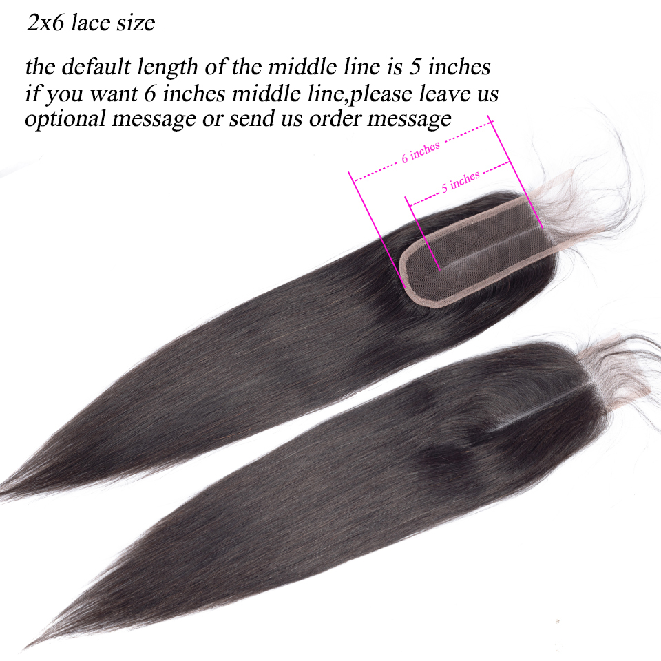 Extensiones de cabello humano liso Queenlike con cierres, extensiones de pelo ondulado brasileño sin procesar con cierre y mechones Kim profundo 2x6
